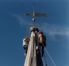 Gilding of Weathervane and Cardinal Points