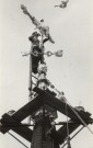 Gilding Spire Weathervane and Clock Face